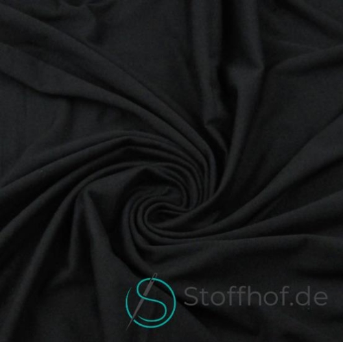 Single Jersey Schlauchware Schwarz